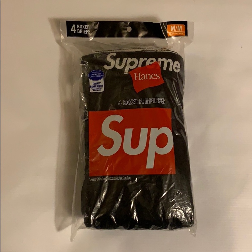 Supreme black boxer briefs NEW (MED) 4 pack